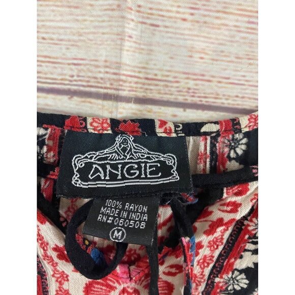 Angie Women's Bohemian Cold Shoulder Floral Blouse - Medium - Picture 3 of 10